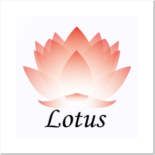 Peachy Lotus Design Posters and Art